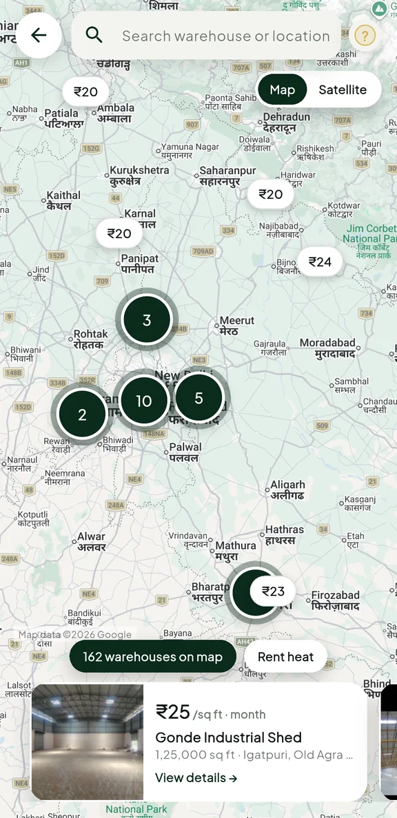 Rent on the map